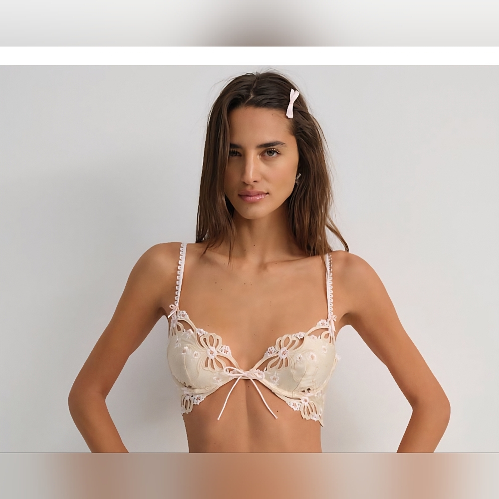 For Love & Lemons Flyaway Bow Underwire Bra